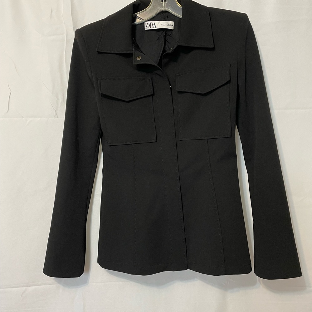 Zara Tailored Fit Blazer Black Women’s Extra Small